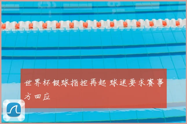 世界杯假球指控再起 球迷要求赛事方回应