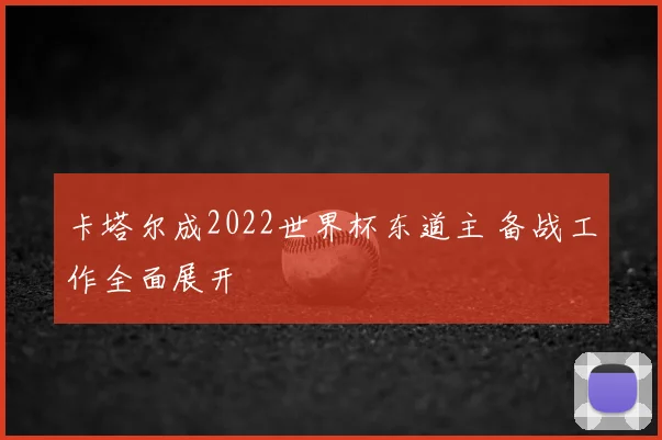 卡塔尔成2022世界杯东道主 备战工作全面展开